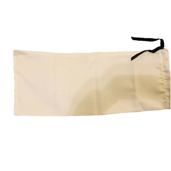 Gucci Dust Bag 6 X 15” White Black Logo Drawstring Wallet Shoe Storage Cover - Picture 4 of 5